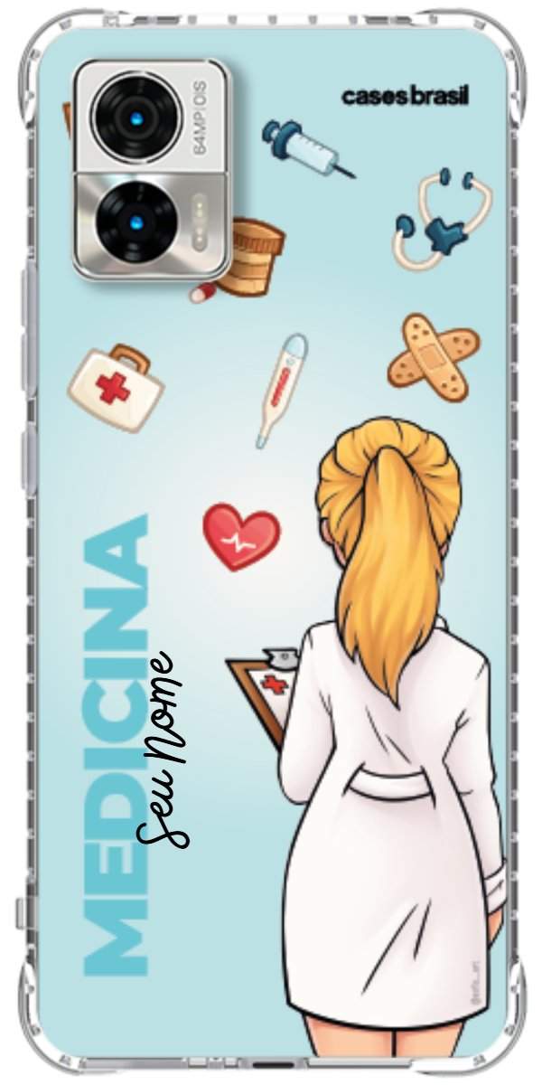 Capinha para celular Medicina - Boneca Profissão Com Fundo
