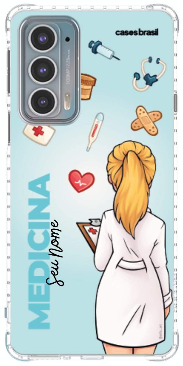 Capinha para celular Medicina - Boneca Profissão Com Fundo