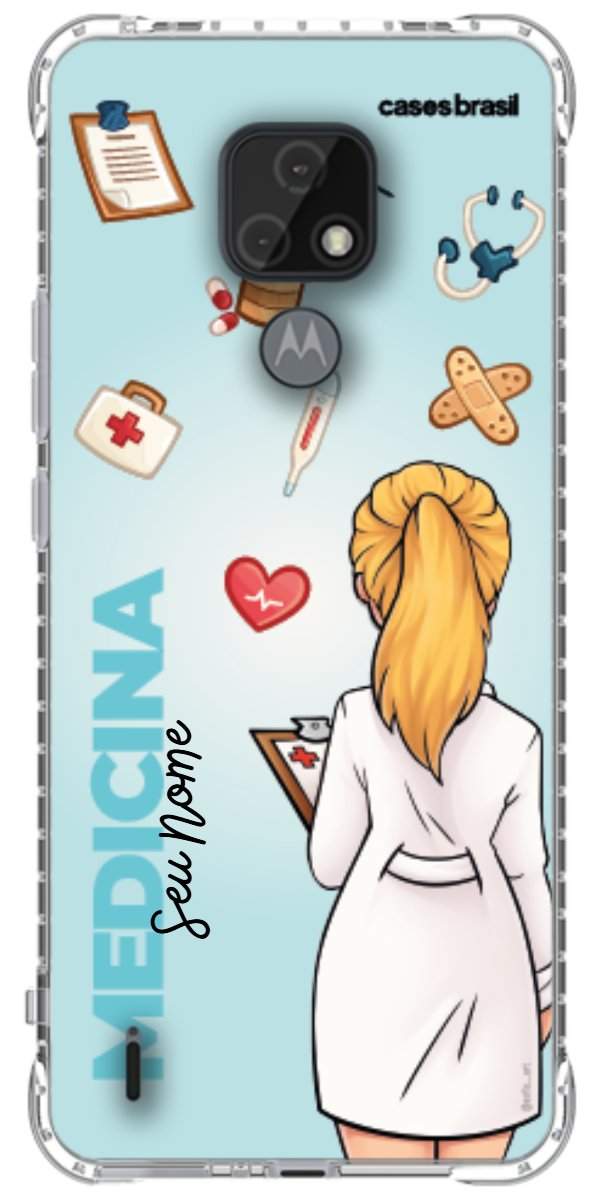 Capinha para celular Medicina - Boneca Profissão Com Fundo