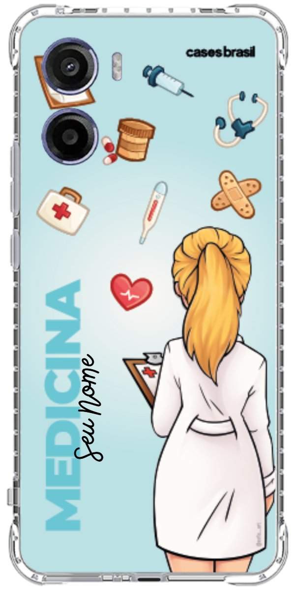 Capinha para celular Medicina - Boneca Profissão Com Fundo