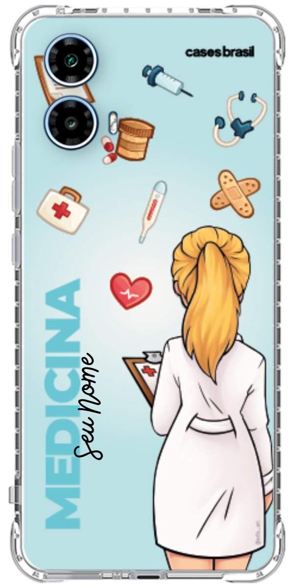 Capinha para celular Medicina - Boneca Profissão Com Fundo