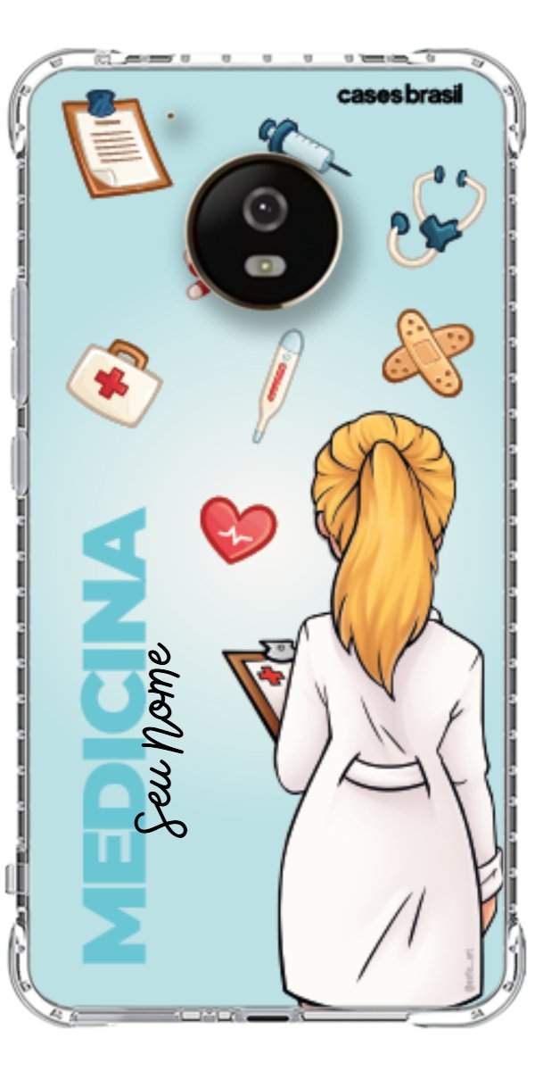 Capinha para celular Medicina - Boneca Profissão Com Fundo