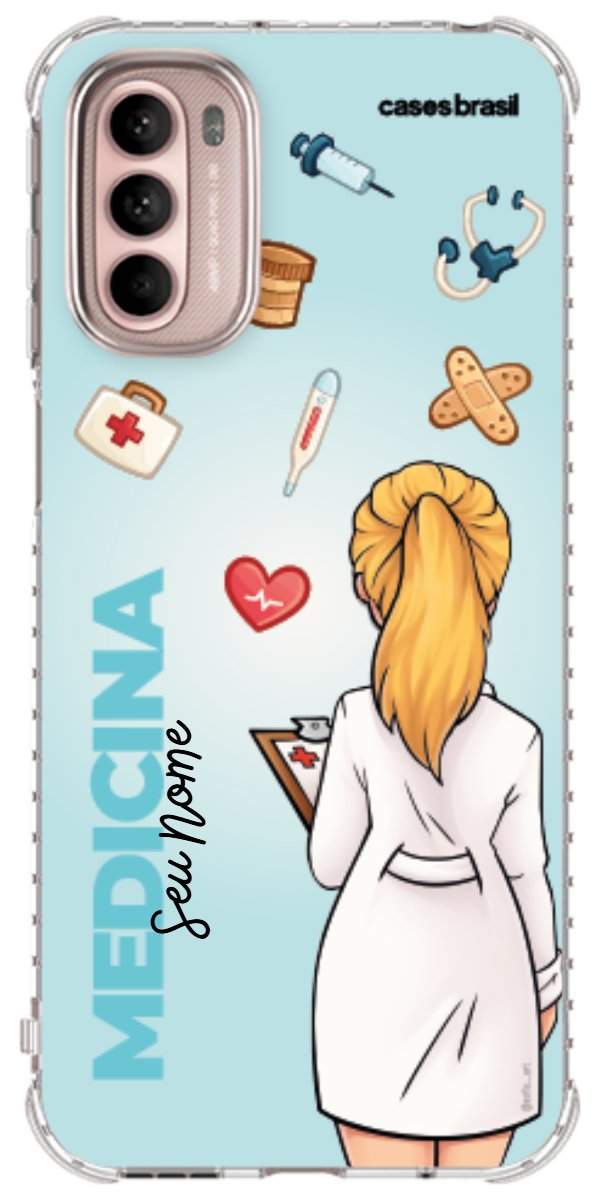 Capinha para celular Medicina - Boneca Profissão Com Fundo