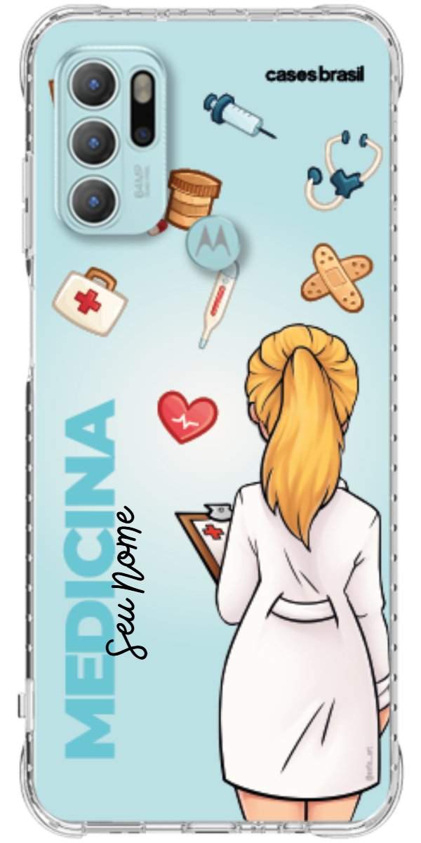 Capinha para celular Medicina - Boneca Profissão Com Fundo