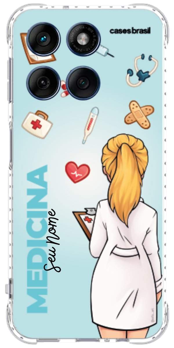 Capinha para celular Medicina - Boneca Profissão Com Fundo