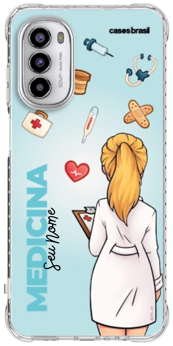Capinha para celular Medicina - Boneca Profissão Com Fundo