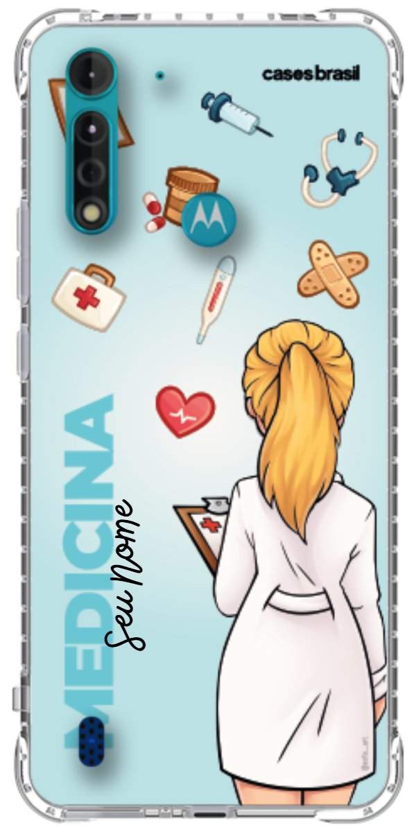 Capinha para celular Medicina - Boneca Profissão Com Fundo