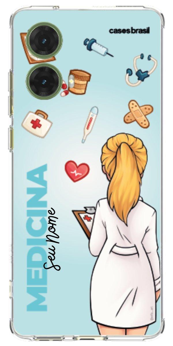 Capinha para celular Medicina - Boneca Profissão Com Fundo