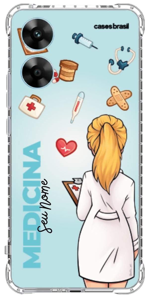 Capinha para celular Medicina - Boneca Profissão Com Fundo