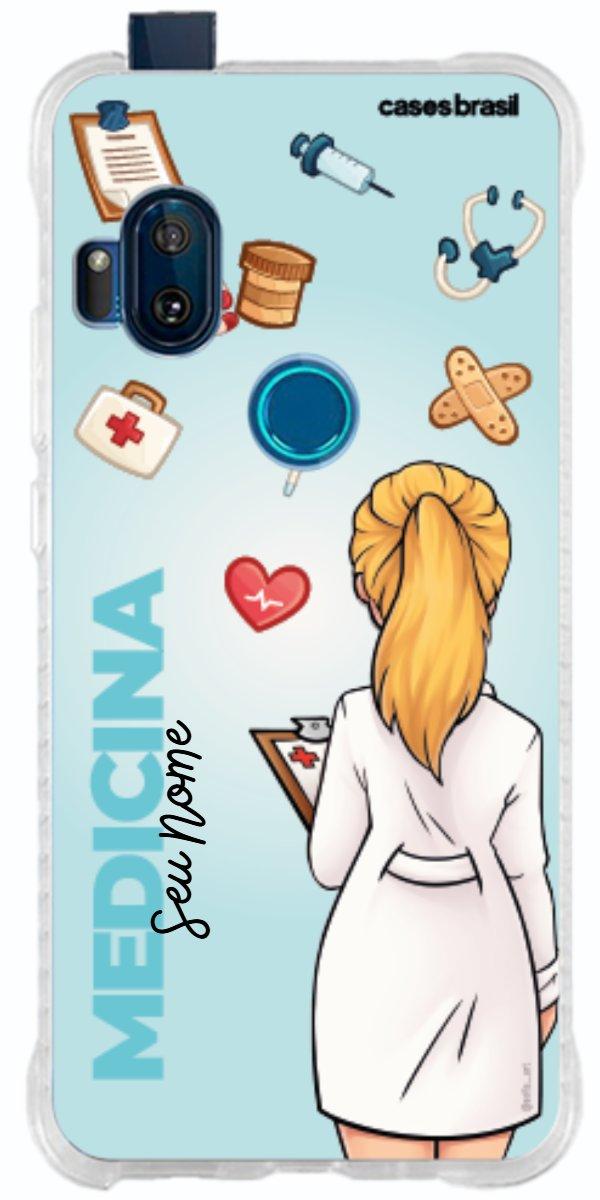 Capinha para celular Medicina - Boneca Profissão Com Fundo