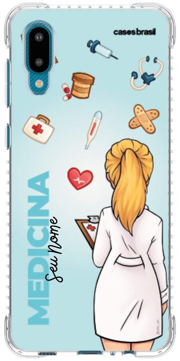 Capinha para celular Medicina - Boneca Profissão Com Fundo