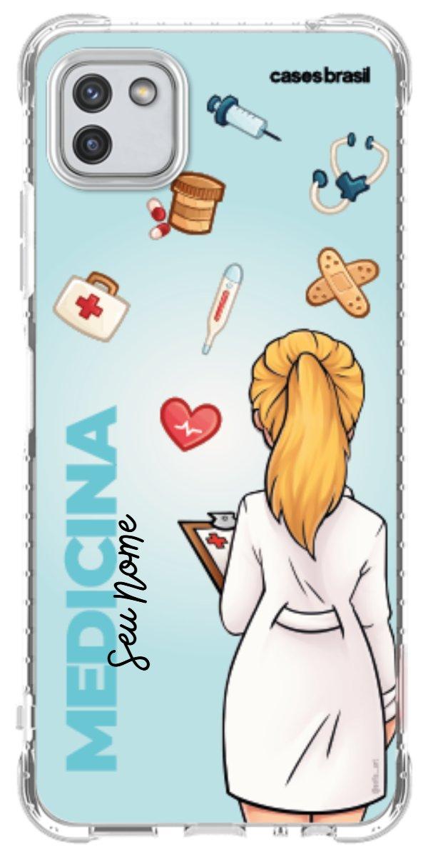 Capinha para celular Medicina - Boneca Profissão Com Fundo