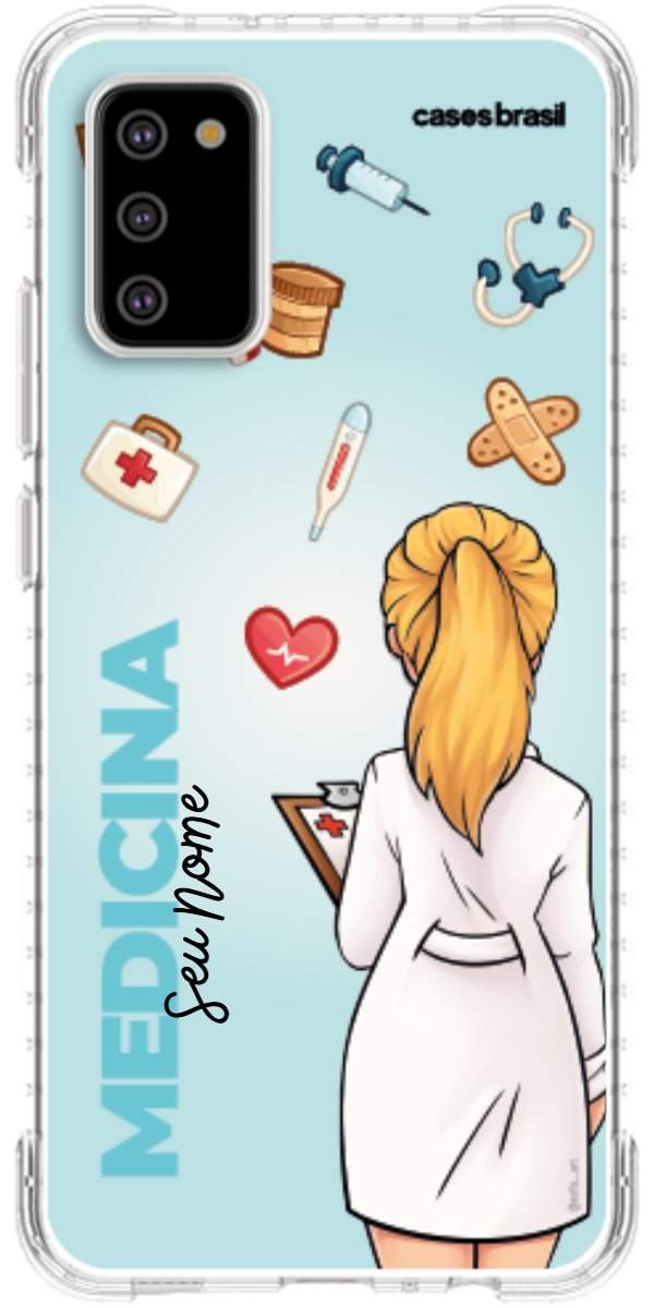 Capinha para celular Medicina - Boneca Profissão Com Fundo