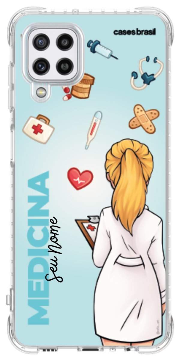 Capinha para celular Medicina - Boneca Profissão Com Fundo