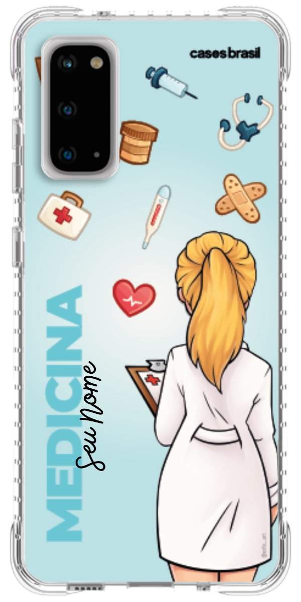Capinha para celular Medicina - Boneca Profissão Com Fundo