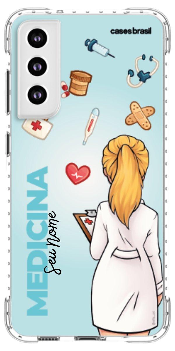 Capinha para celular Medicina - Boneca Profissão Com Fundo