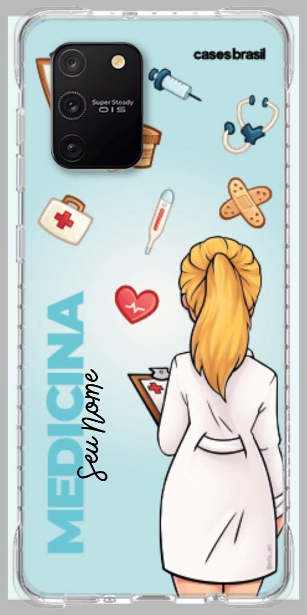 Capinha para celular Medicina - Boneca Profissão Com Fundo