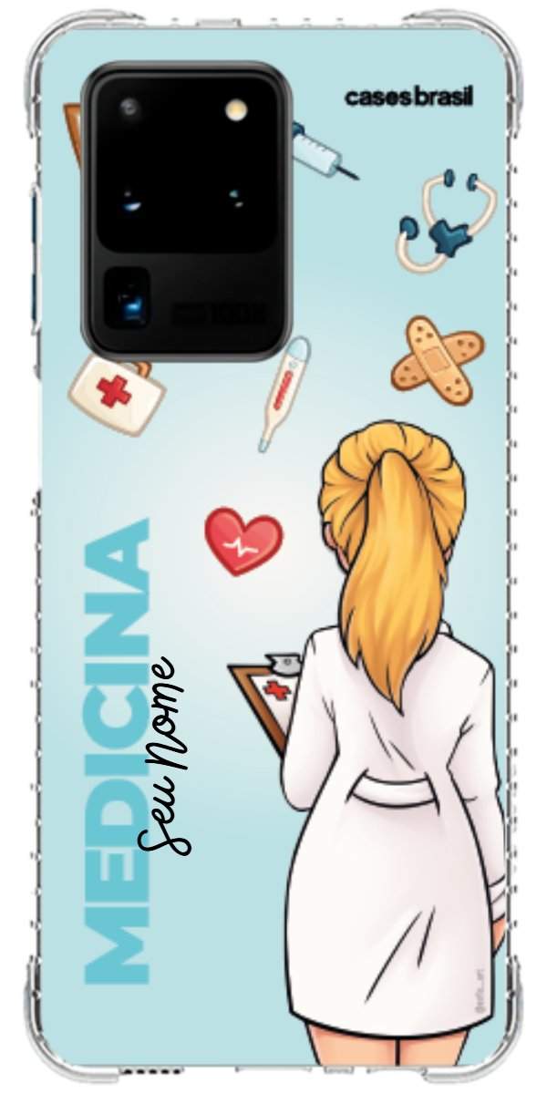 Capinha para celular Medicina - Boneca Profissão Com Fundo