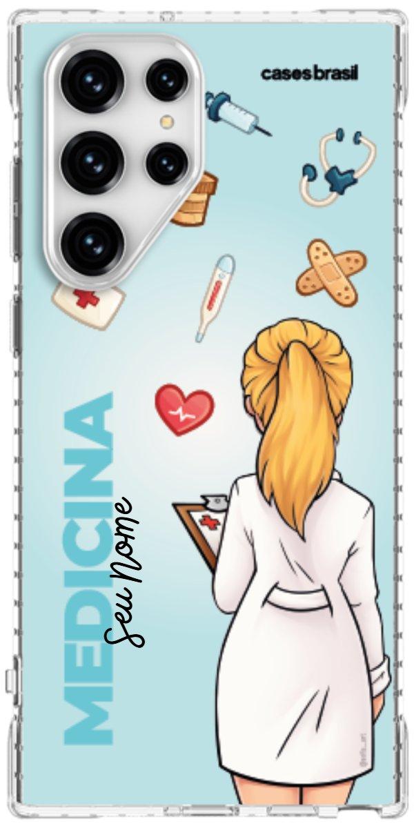 Capinha para celular Medicina - Boneca Profissão Com Fundo