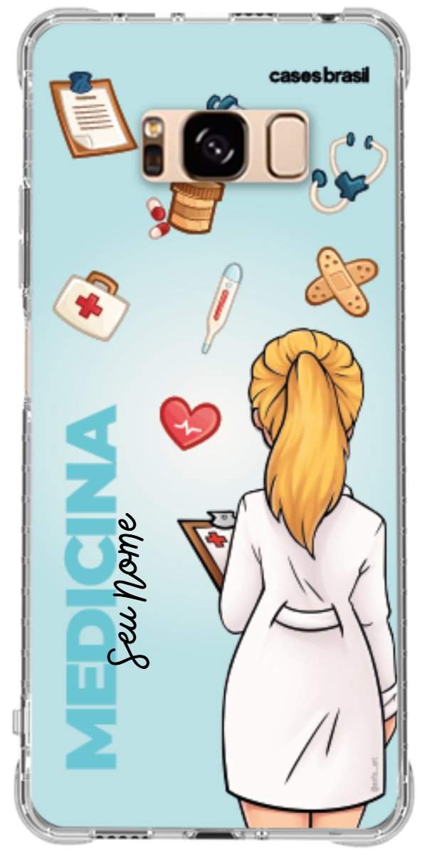 Capinha para celular Medicina - Boneca Profissão Com Fundo