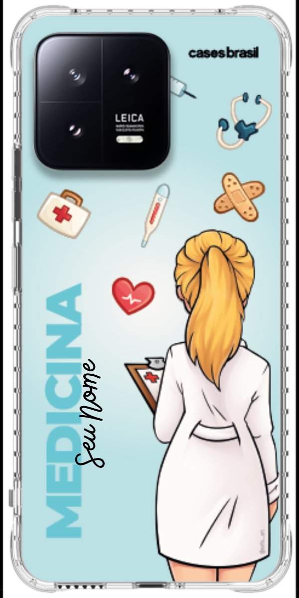 Capinha para celular Medicina - Boneca Profissão Com Fundo