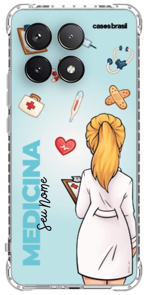 Capinha para celular Medicina - Boneca Profissão Com Fundo