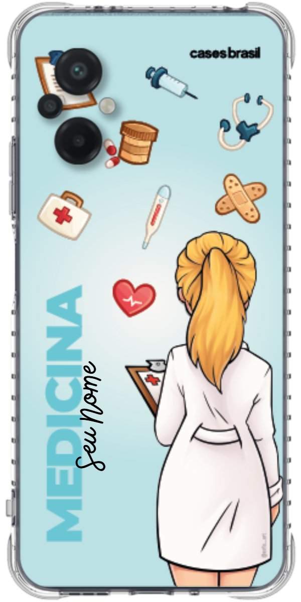 Capinha para celular Medicina - Boneca Profissão Com Fundo