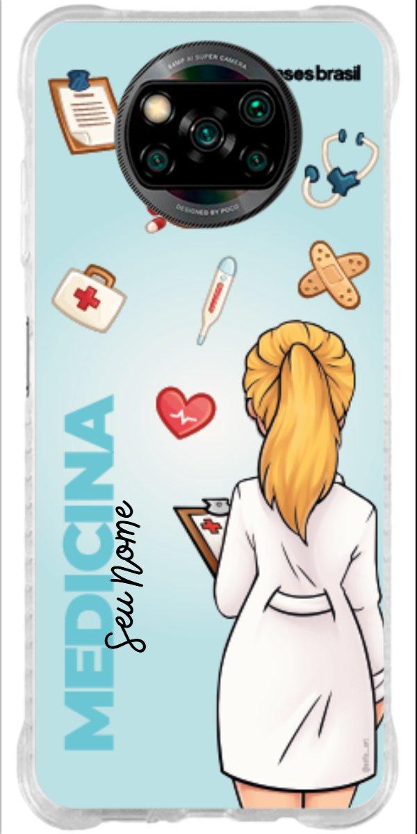 Capinha para celular Medicina - Boneca Profissão Com Fundo