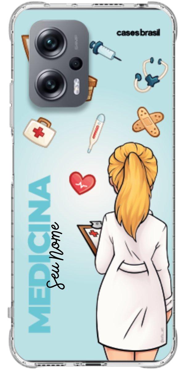 Capinha para celular Medicina - Boneca Profissão Com Fundo