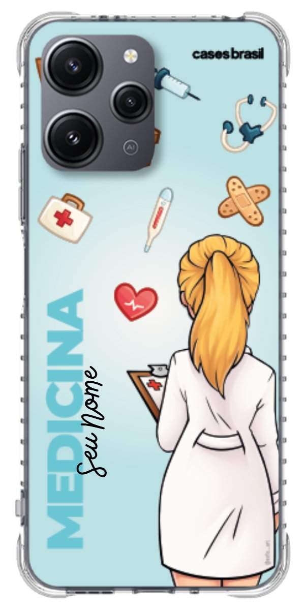 Capinha para celular Medicina - Boneca Profissão Com Fundo