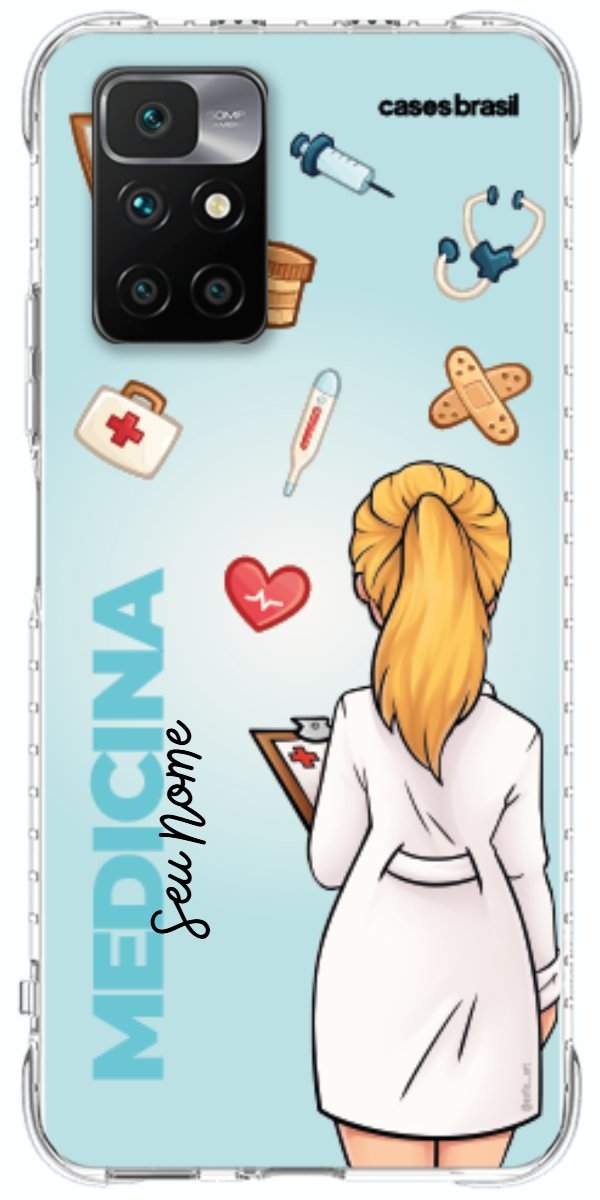 Capinha para celular Medicina - Boneca Profissão Com Fundo