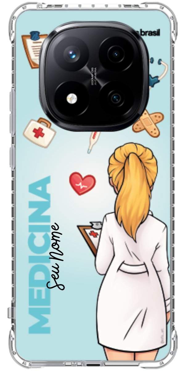 Capinha para celular Medicina - Boneca Profissão Com Fundo