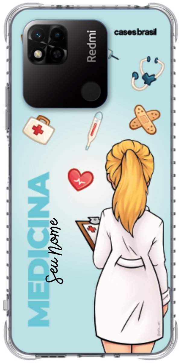 Capinha para celular Medicina - Boneca Profissão Com Fundo