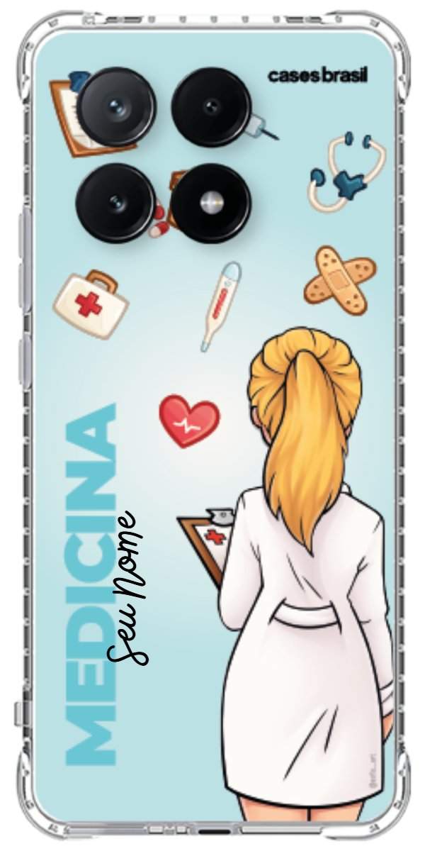 Capinha para celular Medicina - Boneca Profissão Com Fundo