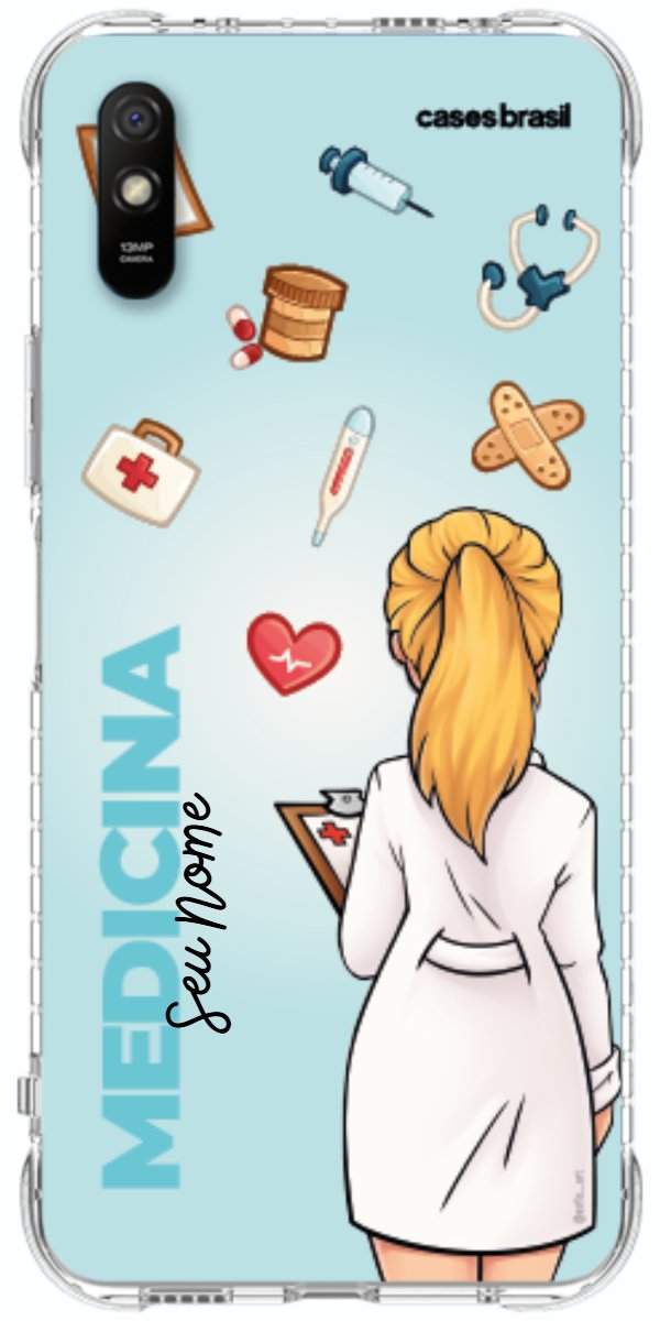 Capinha para celular Medicina - Boneca Profissão Com Fundo