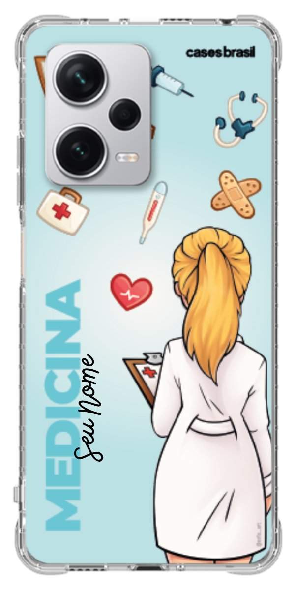Capinha para celular Medicina - Boneca Profissão Com Fundo