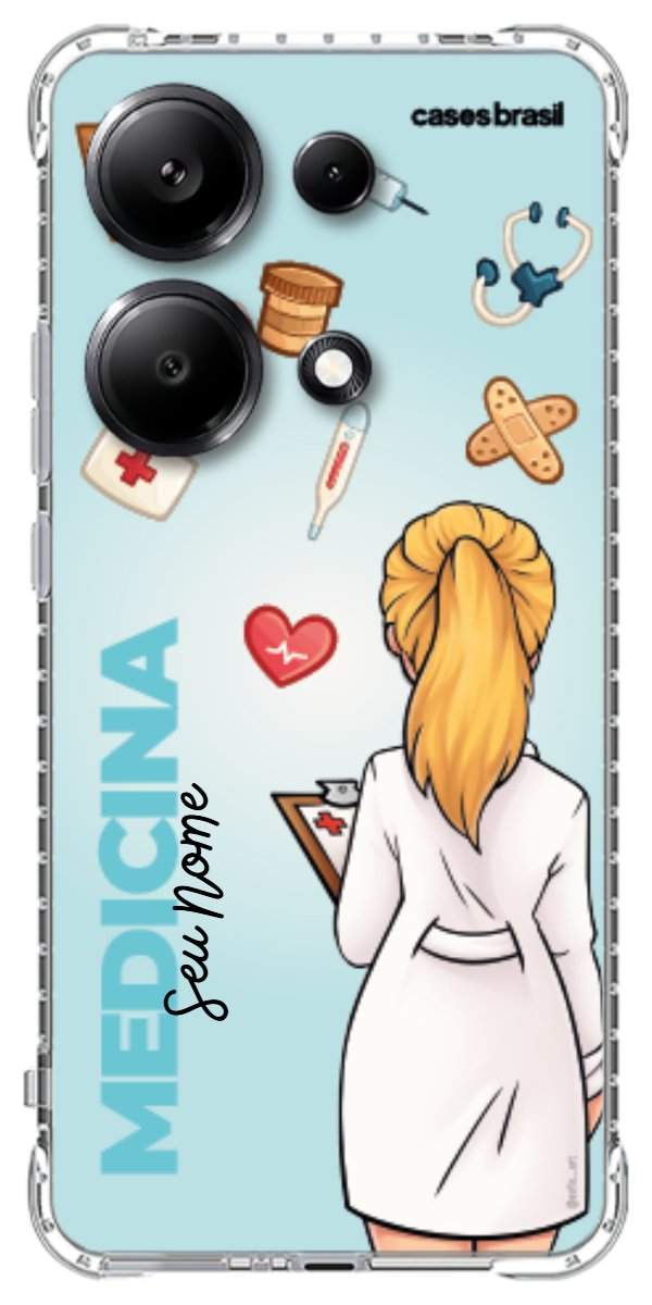 Capinha para celular Medicina - Boneca Profissão Com Fundo