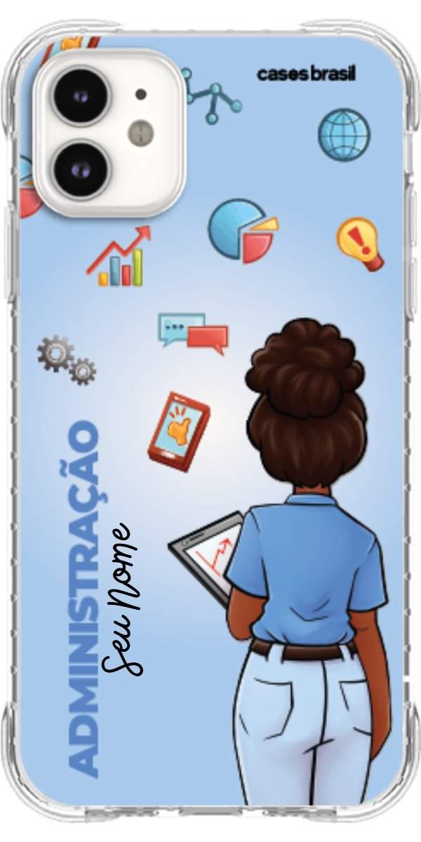 Capinha para celular Administração - Boneca Profissão Com Fundo