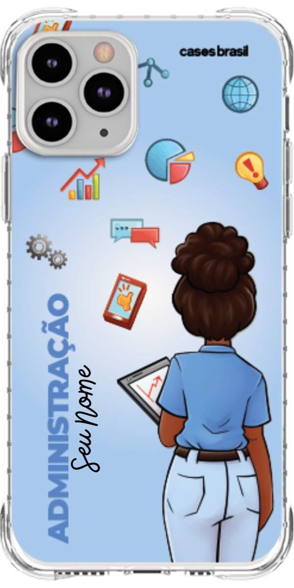 Capinha para celular Administração - Boneca Profissão Com Fundo