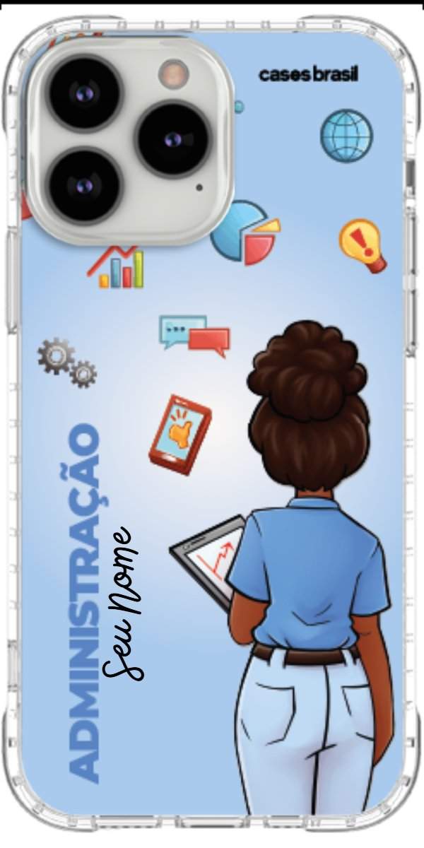 Capinha para celular Administração - Boneca Profissão Com Fundo