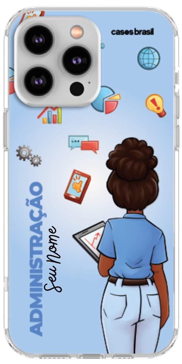Capinha para celular Administração - Boneca Profissão Com Fundo