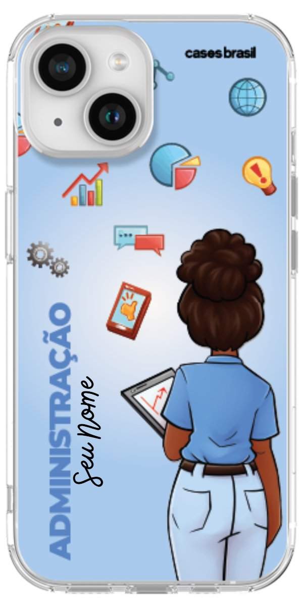 Capinha para celular Administração - Boneca Profissão Com Fundo
