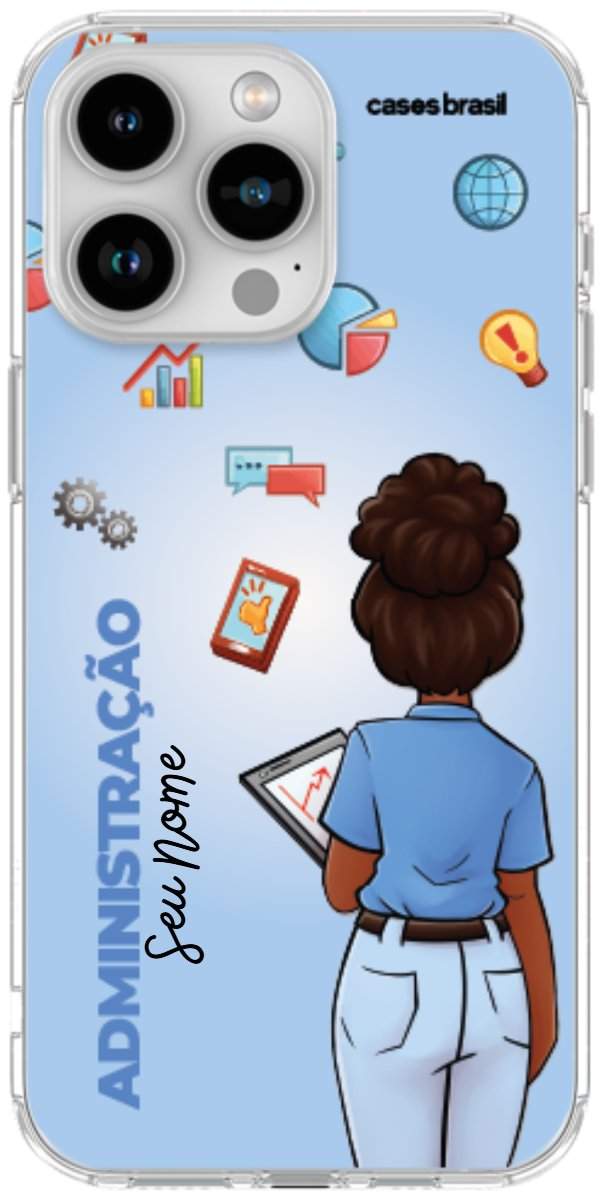 Capinha para celular Administração - Boneca Profissão Com Fundo
