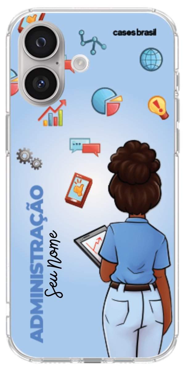 Capinha para celular Administração - Boneca Profissão Com Fundo