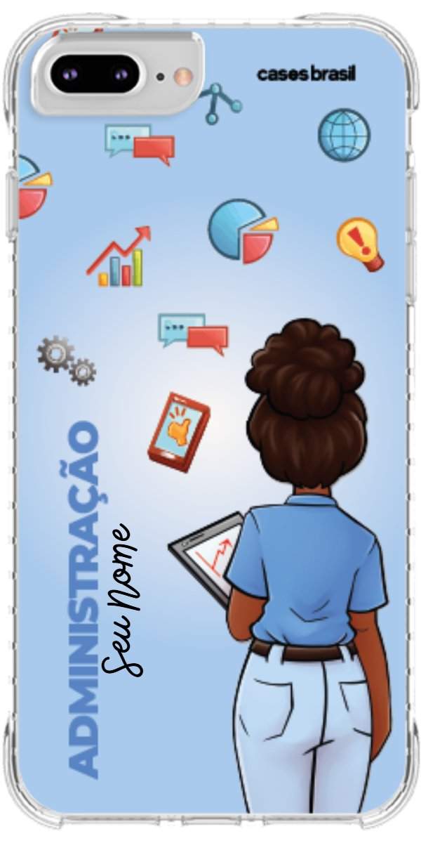 Capinha para celular Administração - Boneca Profissão Com Fundo