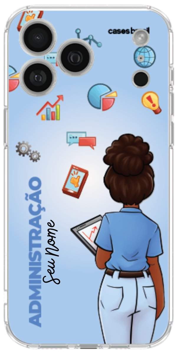Capinha para celular Administração - Boneca Profissão Com Fundo