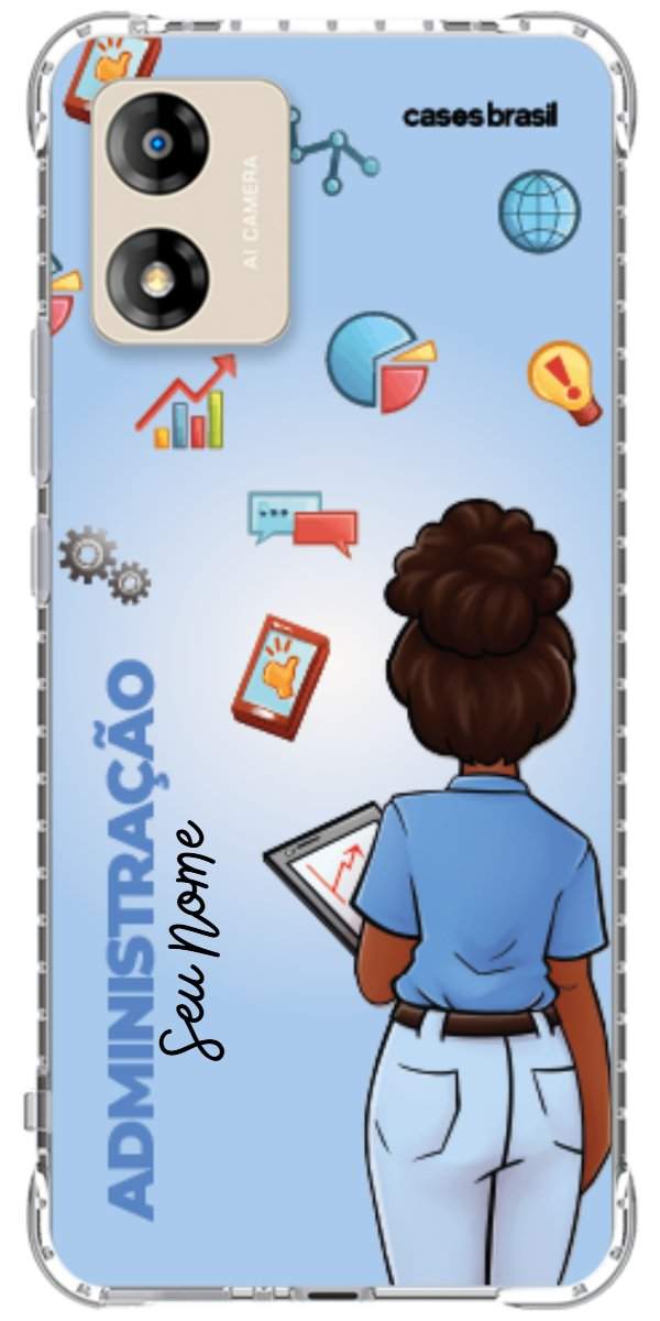 Capinha para celular Administração - Boneca Profissão Com Fundo