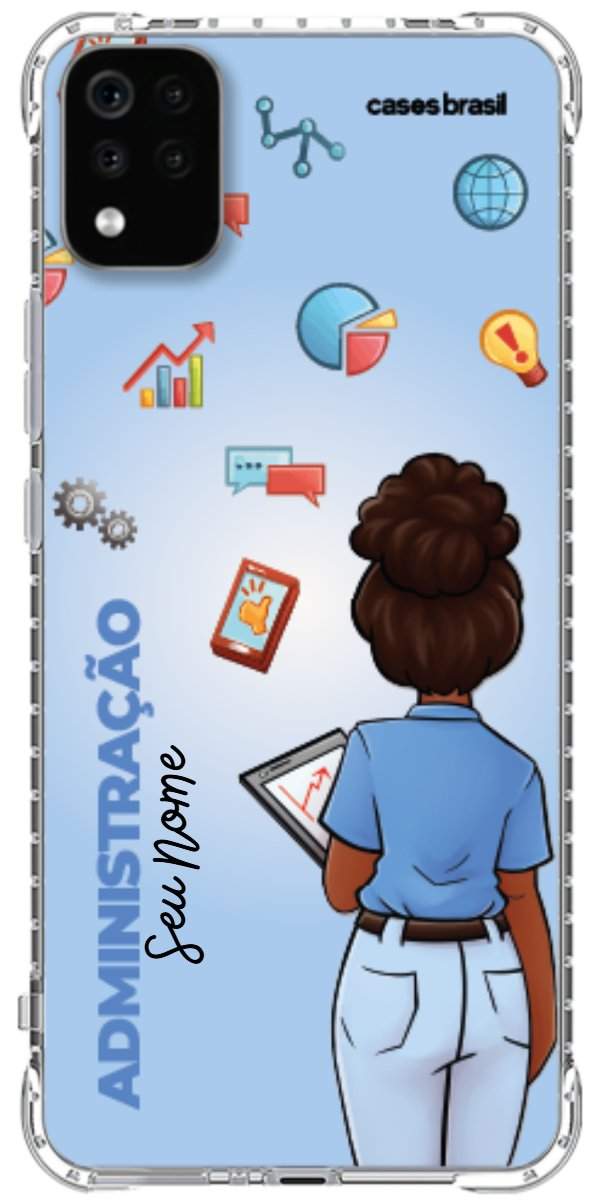 Capinha para celular Administração - Boneca Profissão Com Fundo