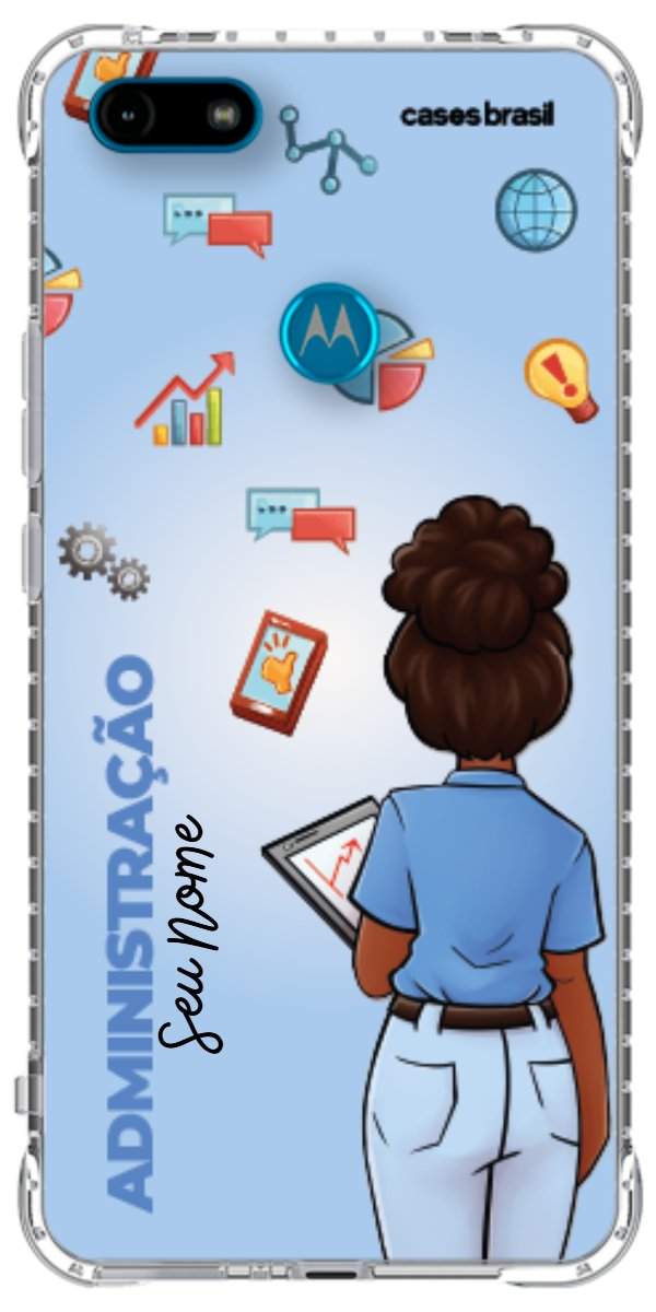 Capinha para celular Administração - Boneca Profissão Com Fundo