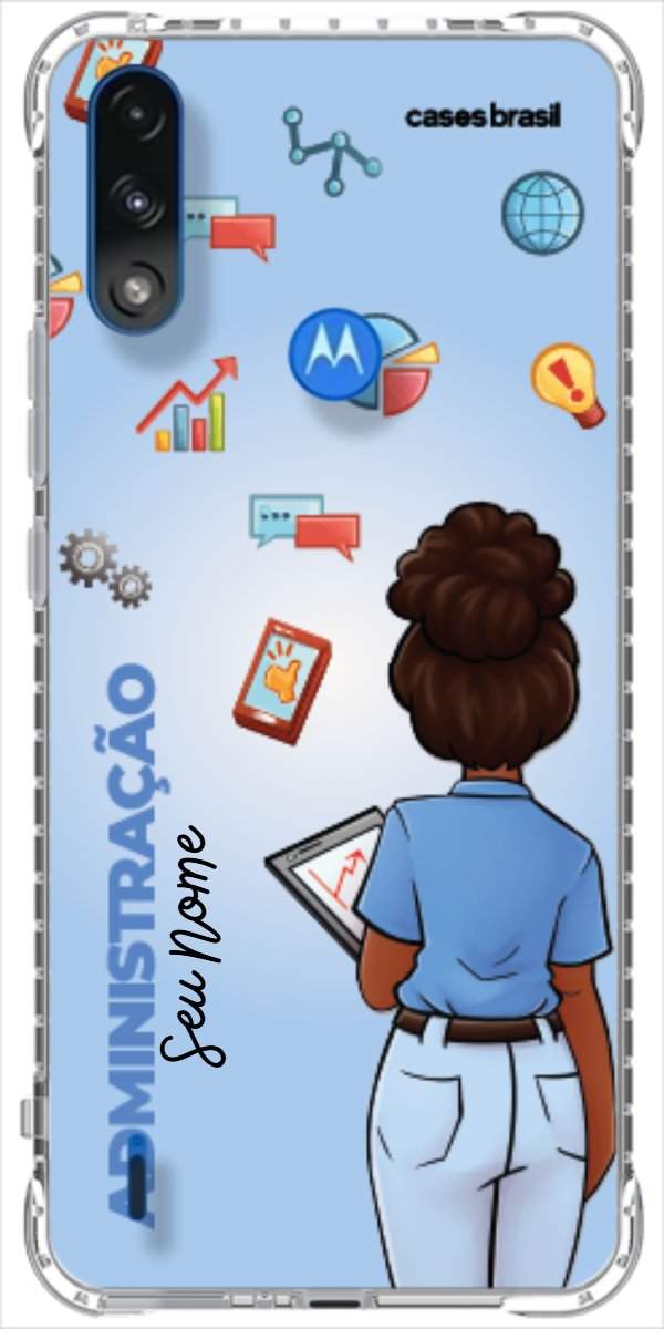 Capinha para celular Administração - Boneca Profissão Com Fundo